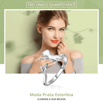 Anel Ajustável em Prata Esterlina S925 Encanto Animal™