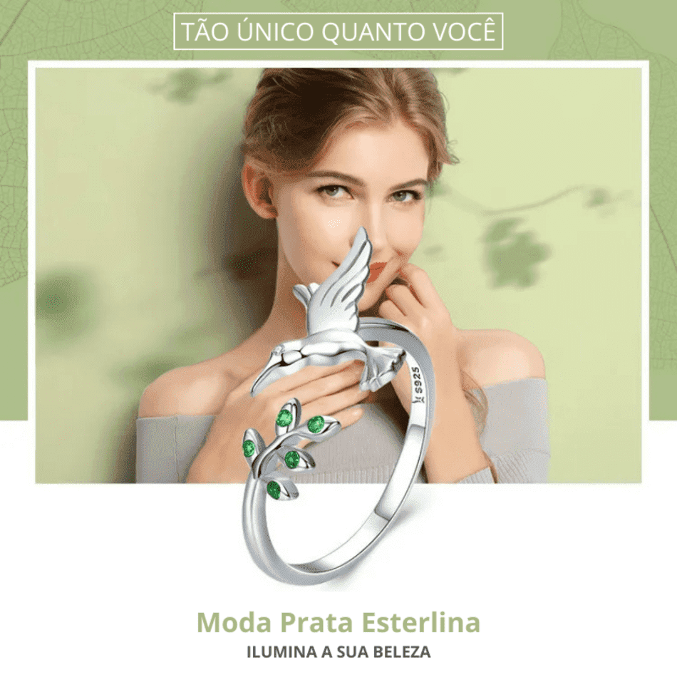 Anel Ajustável em Prata Esterlina S925 Encanto Animal™