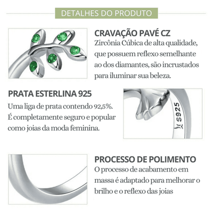 Anel Ajustável em Prata Esterlina S925 Encanto Animal™