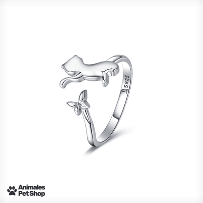 Anel Ajustável em Prata Esterlina S925 Encanto Animal™