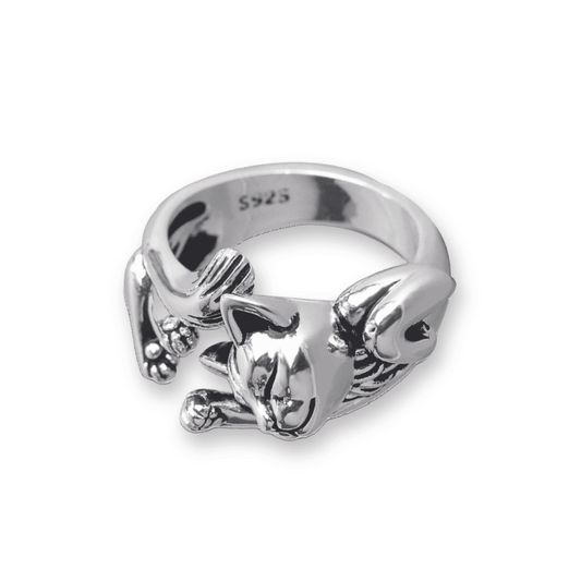 Anel Vintage em Prata Esterlina S925 Encanto Felino™