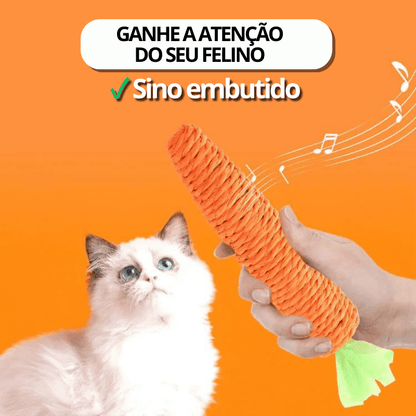 Brinquedo Cenoura de Sisal para Gatos