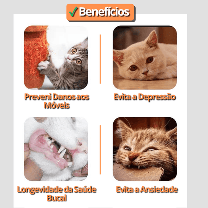 Brinquedo Cenoura de Sisal para Gatos
